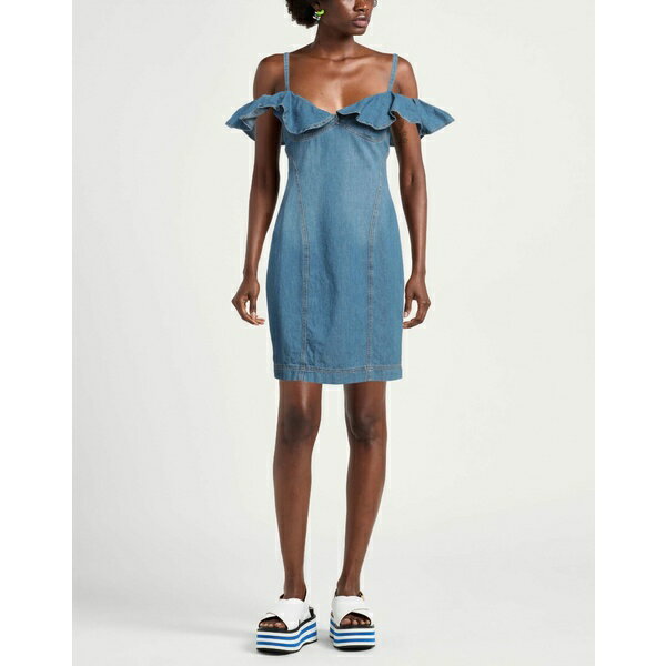 【送料無料】 モスキーノ レディース ワンピース トップス Mini dresses Blue