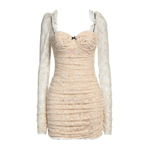 【送料無料】 アニエバイ レディース ワンピース トップス Mini dresses Beige 【送料無料】 アニエバイ レディース ワンピース トップス Mini dresses Beige