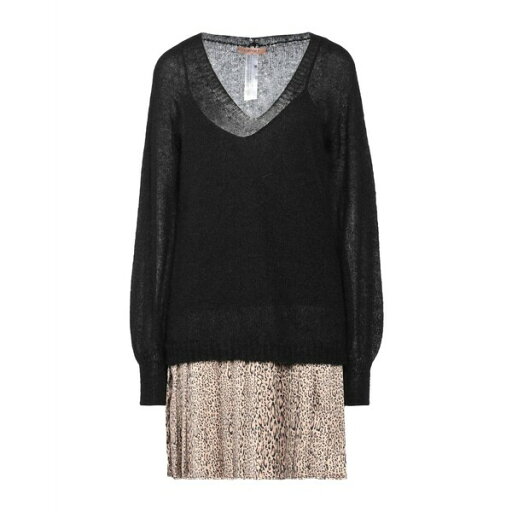 【送料無料】 ツインセット レディース ワンピース トップス Mini dresses Black 【送料無料】 ツインセット レディース ワンピース トップス Mini dresses Black
