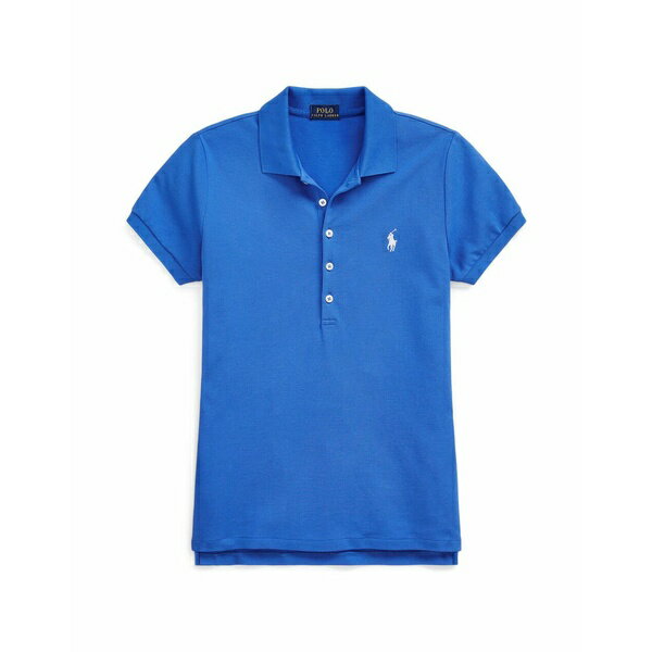 POLO RALPH LAUREN ラルフローレン ポロシャツ トップス レディース SLIM FIT STRETCH POLO SHIRT Blueのサムネイル