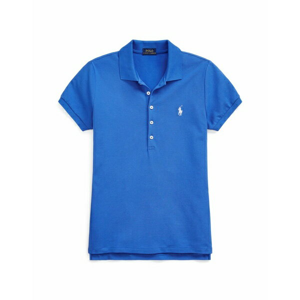 【送料無料】 ラルフローレン レディース ポロシャツ トップス SLIM FIT STRETCH POLO SHIRT Blue