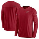 ナイキ メンズ Tシャツ トップス Arizona Cardinals Nike Sideline Coach Chevron Lock Up Long Sleeve VNeck Performance TShirt Cardinal