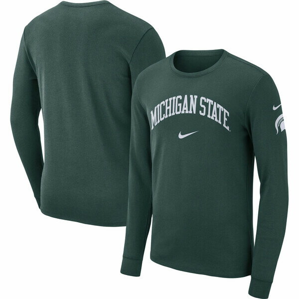 ʥ  T ȥåץ Michigan State Spartans Nike Arch 2Hit Long Sleeve TShirt Green