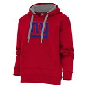 アンティグア レディース パーカー・スウェットシャツ アウター New York Giants Antigua Women's Victory Chenille Pullover Hoodie Red