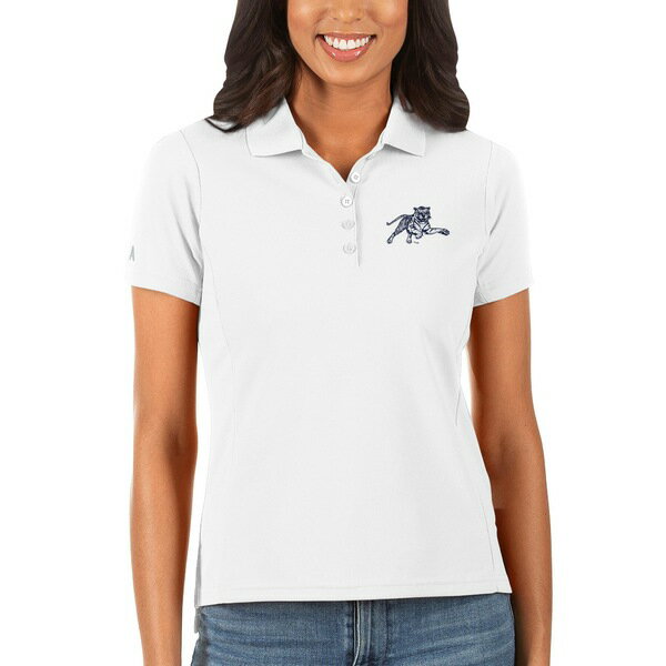 アンティグア レディース ポロシャツ トップス Jackson State Tigers Antigua Women's Legacy Pique Polo White