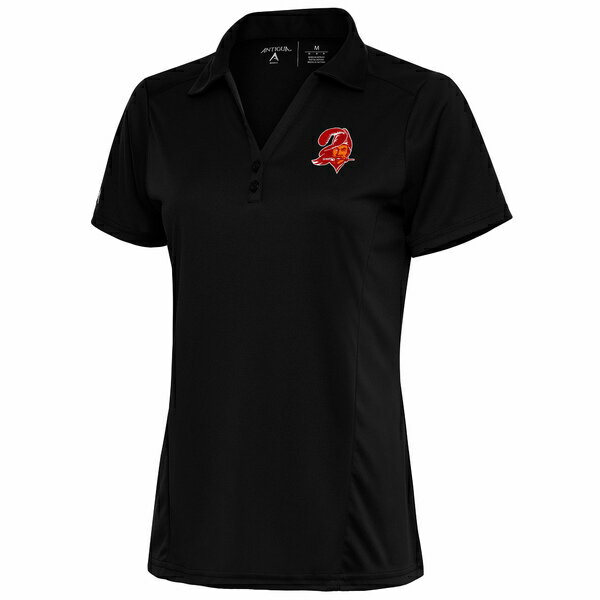 ƥ ǥ ݥ ȥåץ Tampa Bay Buccaneers Antigua Women's Throwback Logo Tribute Polo Black