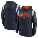 ナイキ レディース パーカー・スウェットシャツ アウター Chicago Bears Nike Women's Sideline Stack Performance Pullover Hoodie Navy