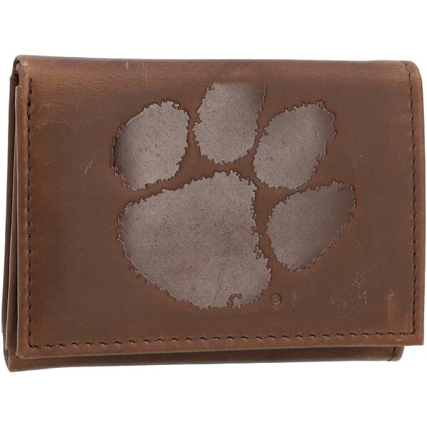 エバーグローンエンタープライズ メンズ 財布 アクセサリー Clemson Tigers Leather Team Tri Fold Wallet