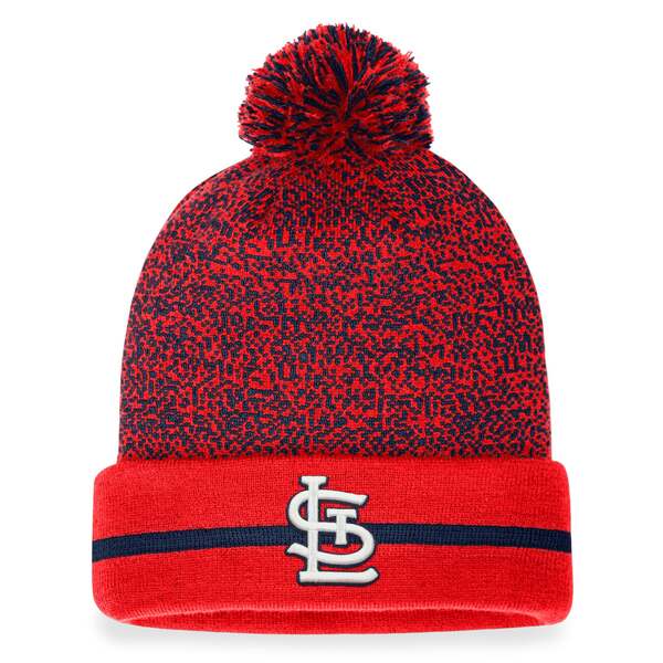 楽天astyファナティクス メンズ 帽子 アクセサリー St. Louis Cardinals Fanatics SpaceDye Cuffed Knit Hat with Pom Red/Navy