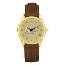 W[fB Y rv ANZT[ Purdue Boilermakers Medallion Brown Leather Wristwatch -