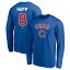 եʥƥ  T ȥåץ Chicago Cubs Fanatics Branded Personalized Winning Streak Name &Number Long Sleeve TShirt Happ,Ian-8