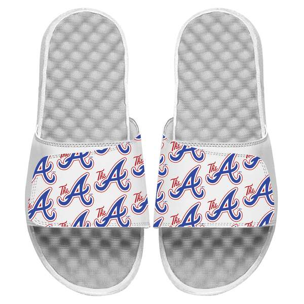 アイスライド メンズ サンダル シューズ Atlanta Braves ISlide 2023 City Connect Repeat Slide Sandals White