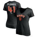 t@ieBNX fB[X TVc gbvX San Francisco Giants Fanatics Branded Women's Personalized Winning Streak Name & Number VNeck TShirt Flores,Wilmer-41