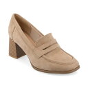 ジャーニーコレクション レディース スリッポン・ローファー シューズ Women's Malleah Heeled Loafers Taupe(4)