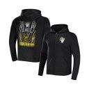 ファナティクス メンズ パーカー・スウェットシャツ アウター Men's NFL x Darius Rucker Collection by Black Los Angeles Rams Rocker Full-Zip Hoodie Black(4)