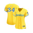 ナイキ レディース カットソー トップス Women's David Ortiz Boston Sox City Connect Replica Player Jersey Gold