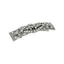 2028 レディース ヘアアクセサリー アクセサリー Women's Silver-Tone Crystal Bar Barrette White