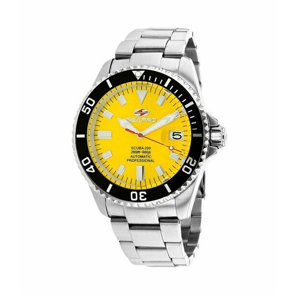 セアポロ メンズ 腕時計 アクセサリー Men's Scuba 200 Yellow Dial Watch - SP4314 Yellow