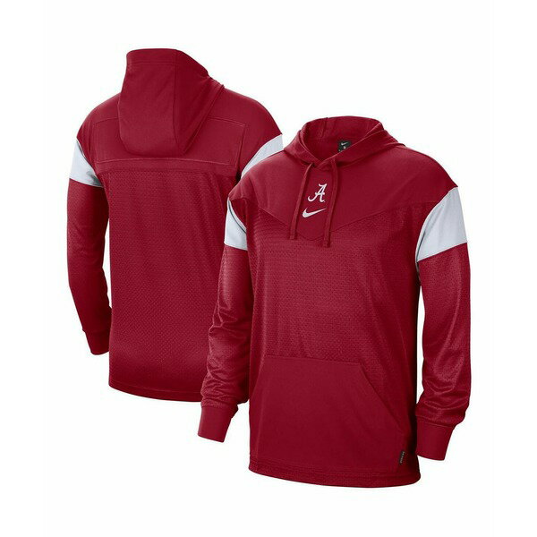ナイキ メンズ パーカー・スウェットシャツ アウター Men's Crimson Alabama Crimson Tide Sideline Jersey Pullover Hoodie Crimson