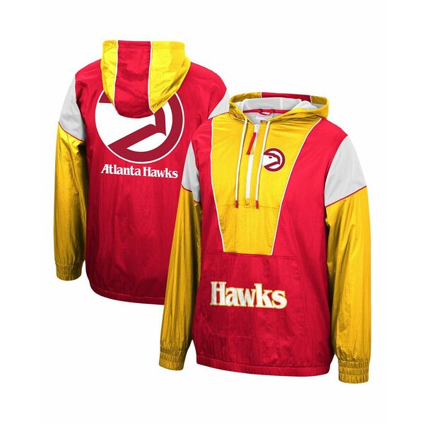 ミッチェル&ネス メンズ ジャケット＆ブルゾン アウター Men's Red, Yellow Atlanta Hawks Hardwood Cl..