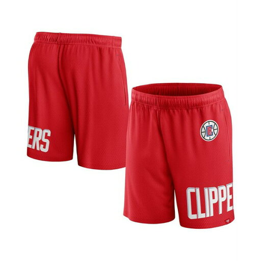 ファナティクス メンズ カジュアルパンツ ボトムス Men's Red LA Clippers Free Throw Mesh Shorts Red ファナティクス メンズ カジュアルパンツ ボトムス Men's Red LA Clippers Free Throw Mesh Shorts Red
