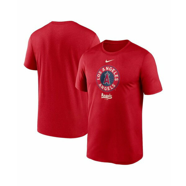 ʥ   ȥåץ Men's Red Los Angeles Angels City Connect Logo T-shir...