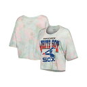マジェスティック レディース Tシャツ トップス Women's Threads Chicago White Sox Cooperstown Collection Tie-Dye Boxy Cropped Tri-Blend T-shirt Light Blue