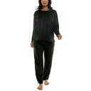 ルーデレイン レディース パーカー・スウェットシャツ アウター Women's Long-Sleeve Hooded Velour Pajama Set Bla...