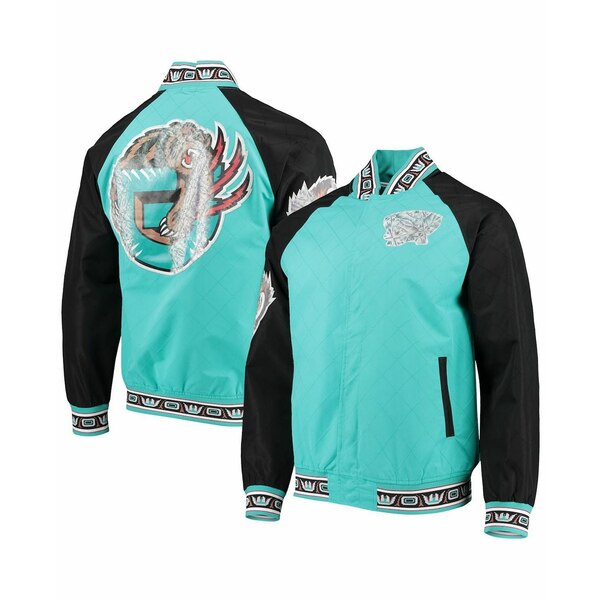 ミッチェル&ネス メンズ ジャケット＆ブルゾン アウター Men's Vancouver Grizzlies Turquoise Hardwood Classics 75th Anniversary Authentic Warmup Full-Snap Jacket Turquoise