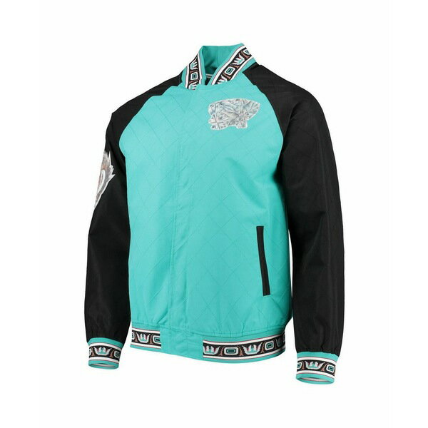 ミッチェル&ネス メンズ ジャケット＆ブルゾン アウター Men's Vancouver Grizzlies Turquoise Hardwood Classics 75th Anniversary Authentic Warmup Full-Snap Jacket Turquoise