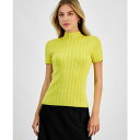 バースリー レディース カットソー トップス Women's Ribbed Cap-Sleeve Sweater, Exclusively at Macy's ...