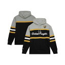 ミッチェル&ネス メンズ パーカー・スウェットシャツ アウター Men's Black, Gray Vegas Golden Knights Head Coach Pullover Hoodie Black, Gray