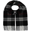フラース レディース マフラー・ストール・スカーフ アクセサリー Women's Classic Plaid Cashmink Scarf Black
