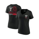 ファナティクス レディース Tシャツ トップス Women's Black Texas Rangers 2023 World Series Champions ...