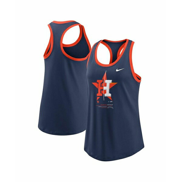 ナイキ レディース カットソー トップス Women's Navy Houston Astros Tech Tank Top Navy