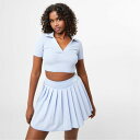 【送料無料】 スラゼンジャー レディース ポロシャツ トップス ft. Wolfie Cindy Polo Crop Top Baby Blue