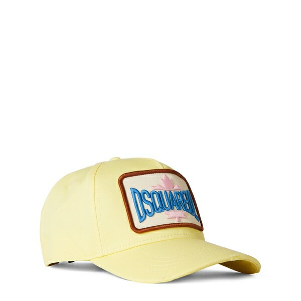 【送料無料】 ディースクエアード レディース 帽子 アクセサリー Patch Baseball Cap Yellow 7048