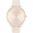 【送料無料】 カルバンクライン レディース 腕時計 アクセサリー Ladies Calvin Klein Leather Strap Watch Blush/Gold