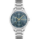 yz {X fB[X rv ANZT[ Ladies BOSS Grand Course Stainless Steel Bracelet Watch Silver/Blue