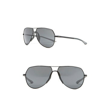 ナイキ レディース サングラス＆アイウェア アクセサリー Outrider 62mm Aviator Sunglasses Black/ Grey