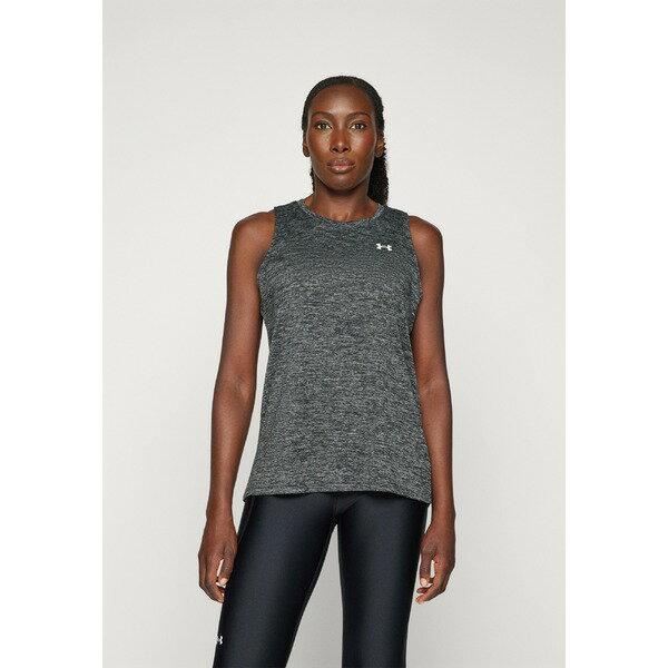 アンダーアーマー レディース フィットネス スポーツ TECH TANK TWIST - Top - black/white