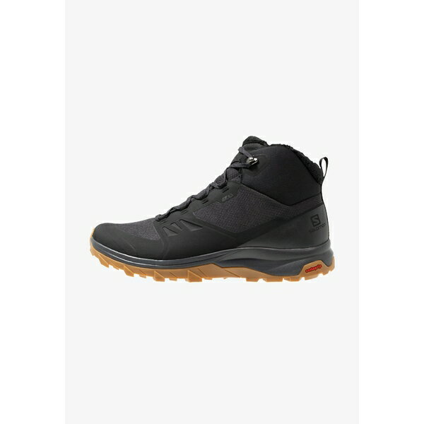 サロモン メンズ バスケットボール スポーツ OUTSNAP CSWP - Hiking shoes - black/ebony