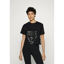 ゲス レディース フィットネス スポーツ ADELE CROP - Print T-shirt - jet black(4)
