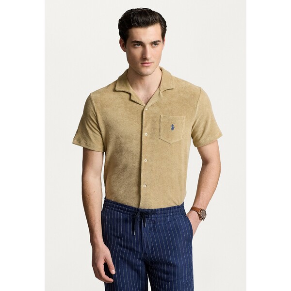 ラルフローレン メンズ シャツ トップス TERRY CAMP SHIRT - Shirt - coastal beige