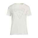 【送料無料】 ゲス レディース Tシャツ トップス T-shirts White