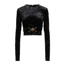 【送料無料】 ヴェルサーチ レディース Tシャツ トップス Tops Black
