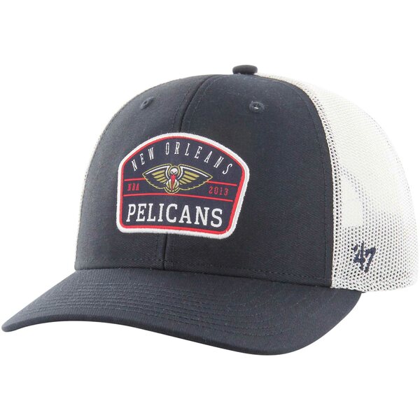 tH[eB[Zu Y Xq ANZT[ New Orleans Pelicans '47 Semi Patch Trucker Adjustable Hat Navy