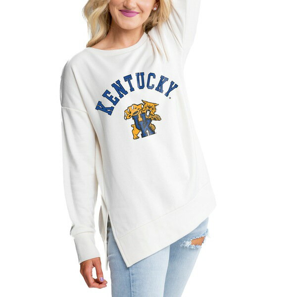 ǥ ǥ ѡåȥ  Kentucky Wildcats Gameday Couture Women's Side Split Pullover Top Cream