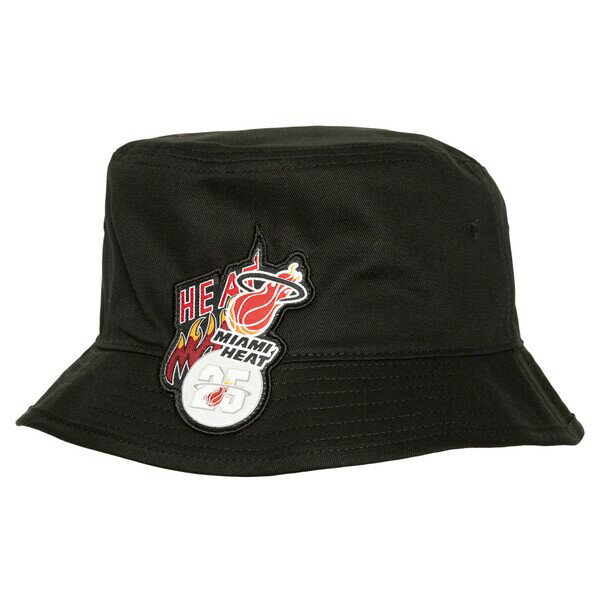 ミッチェル＆ネス ミッチェル&ネス メンズ 帽子 アクセサリー Miami Heat Mitchell & Ness 25th Anniversary Bucket Hat Black