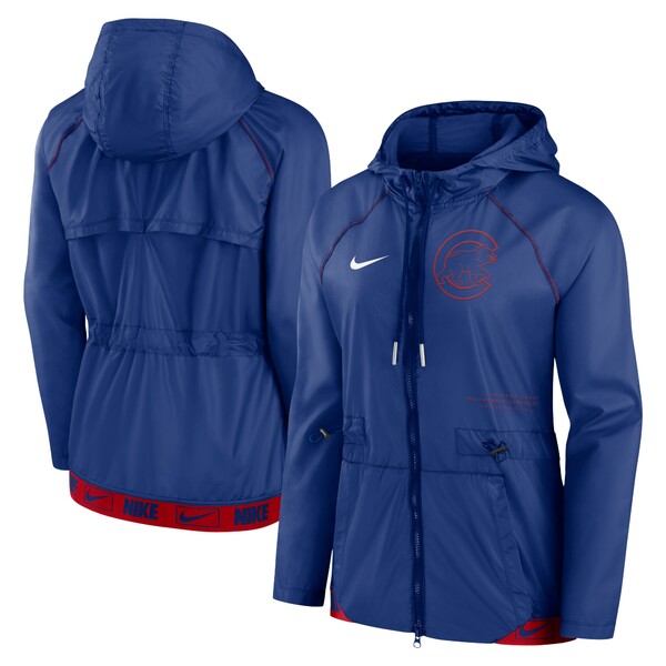 ナイキ ブルゾン レディース ナイキ レディース ジャケット＆ブルゾン アウター Chicago Cubs Nike Women's Statement Raglan FullZip Hoodie Jacket Royal/Red